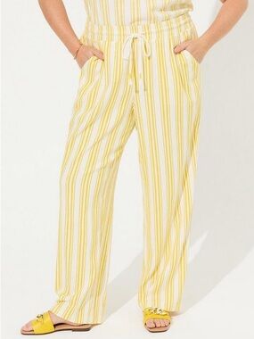 NWT! Torrid Pull-On Wide Leg Stretch Linen High-Rise Pant size 5R